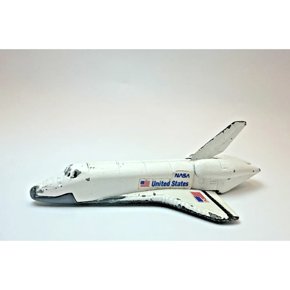 Vintage Ertl NASA Space Shuttle Die Cast Metal Toy USA White Orbiter 3 Inch